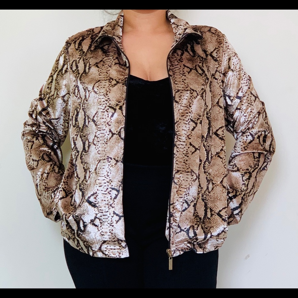 Snake print fleece